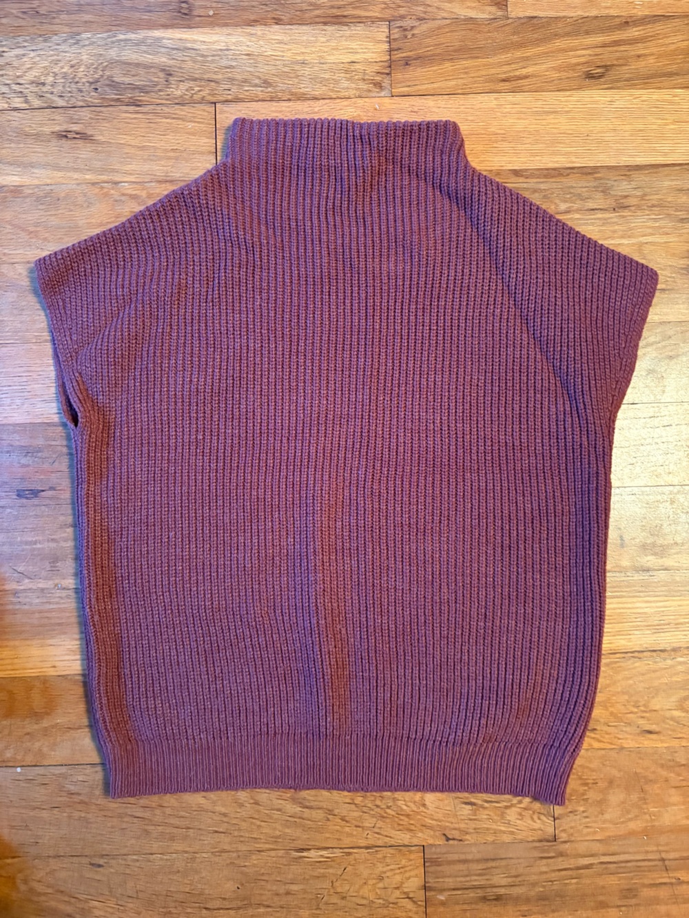 Kenneth Cole Plum Ribbed Mock Neck Sweater Vest